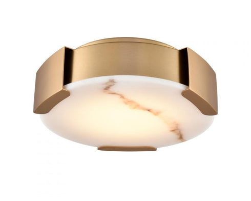 DVI Lighting PETRA 7.75 Inch LED FLUSH MOUNT in Brass Finish Model: DVP42018BR-BFA