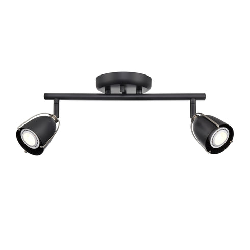 DVI Lighting Saguenay 2 Light Track in Ebony and Satin Nickel Finish Model: DVP47385EB+SN