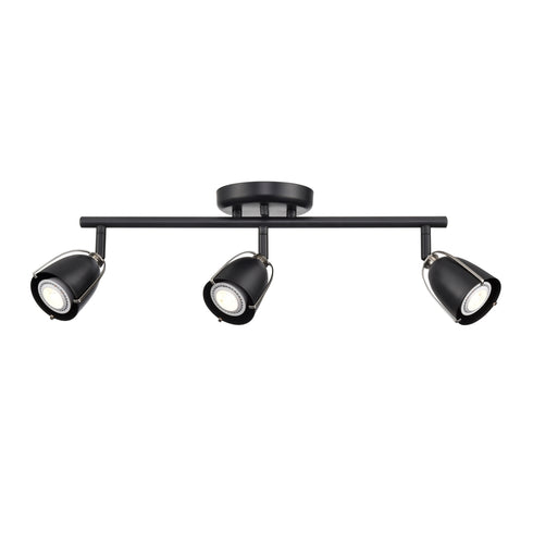 DVI Lighting Saguenay 3 Light Track in Ebony and Satin Nickel Finish Model: DVP47386EB+SN