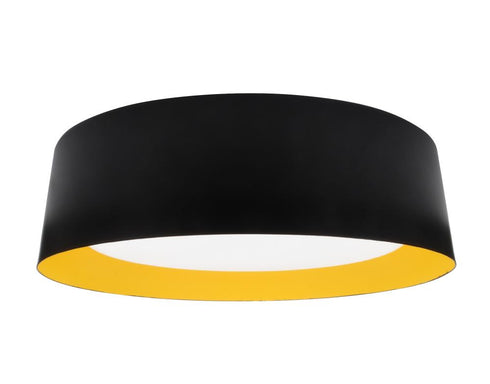 DVI Lighting YUKON LED FLUSH MOUNT in Antique Gold and Matte Black Finish Model: DVP39938AG+MB-AO