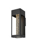 Elegant Lighting 1 Light Amaris 15 inch LED Outdoor Wall sconce in Black in Black and Clear Finish Model: OD604W15BK