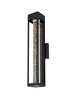 Elegant Lighting 1 Light Amaris 22 inch LED Outdoor Wall sconce in Black in Black and Clear Finish Model: OD604W22BK