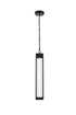 Elegant Lighting 1 Light Amaris 23 inch LED Outdoor Pendant in Black in Black and Clear Finish Model: OD604H23BK