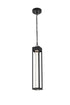 Elegant Lighting 1 Light Amaris 23 inch LED Outdoor Pendant in Black in Black and Clear Finish Model: OD604H23BK
