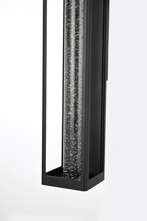 Elegant Lighting 1 Light Amaris 27 inch LED Outdoor Wall sconce in Black in Black and Clear Finish Model: OD604W27BK