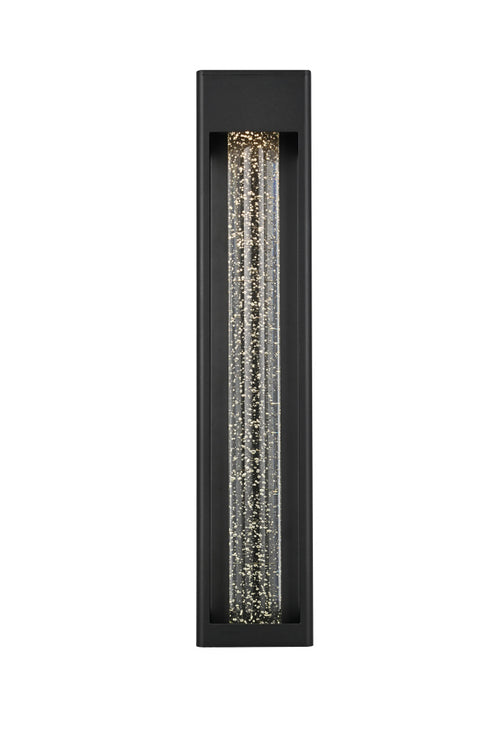 Elegant Lighting 1 Light Amaris 27 inch LED Outdoor Wall sconce in Black in Black and Clear Finish Model: OD604W27BK