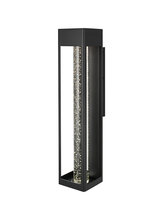 Elegant Lighting 1 Light Amaris 27 inch LED Outdoor Wall sconce in Black in Black and Clear Finish Model: OD604W27BK