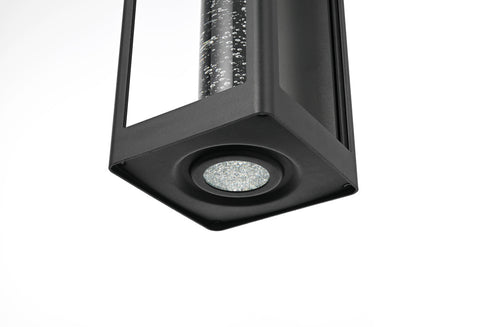 Elegant Lighting 1 Light Amaris 27 inch LED Outdoor Wall sconce in Black in Black and Clear Finish Model: OD604W27BK