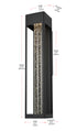 Elegant Lighting 1 Light Amaris 27 inch LED Outdoor Wall sconce in Black in Black and Clear Finish Model: OD604W27BK