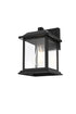 Elegant Lighting 1 Light Araceli 10 inch Outdoor Wall sconce in Black in Black and Clear Finish Model: OD611W10BK