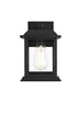 Elegant Lighting 1 Light Araceli 10 inch Outdoor Wall sconce in Black in Black and Clear Finish Model: OD611W10BK
