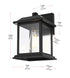 Elegant Lighting 1 Light Araceli 10 inch Outdoor Wall sconce in Black in Black and Clear Finish Model: OD611W10BK