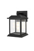 Elegant Lighting 1 Light Araceli 10 inch Outdoor Wall sconce in Black in Black and Clear Finish Model: OD611W10BK