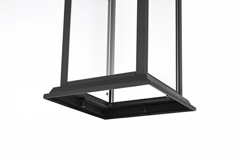 Elegant Lighting 1 Light Araceli 17 inch Outdoor Wall sconce in Black in Black and Clear Finish Model: OD611W17BK