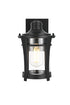 Elegant Lighting 1 Light Artemis 11 inch Outdoor Wall sconce in Black in Black and Clear Finish Model: OD609W11BK