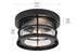 Elegant Lighting 1 Light Carla 10 inch Outdoor Flush Mount in Black in Black and Clear Finish Model: OD614F10BK