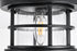 Elegant Lighting 1 Light Carla 8 inch Outdoor Flush Mount in Black in Black and Clear Finish Model: OD614F8BK