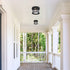 Elegant Lighting 1 Light Carla 8 inch Outdoor Flush Mount in Black in Black and Clear Finish Model: OD614F8BK