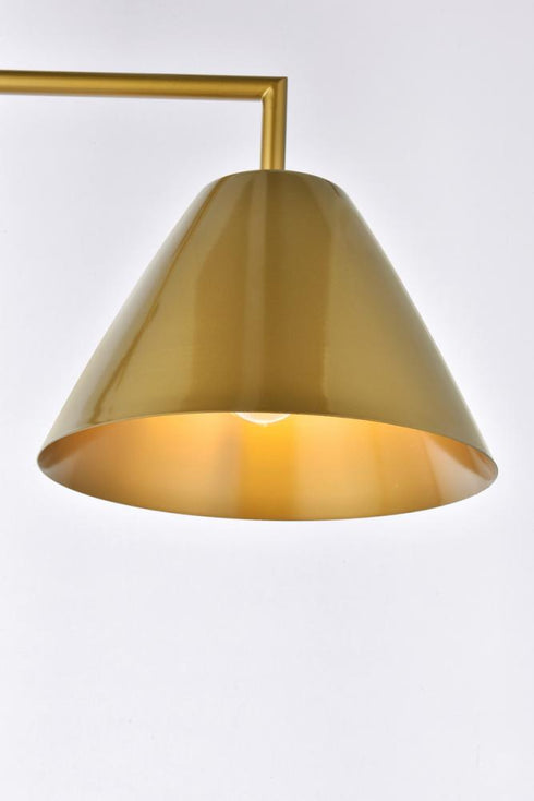 Elegant Lighting 1 Light Flos metal floor lamp in brass Model: LD5101FL21BR