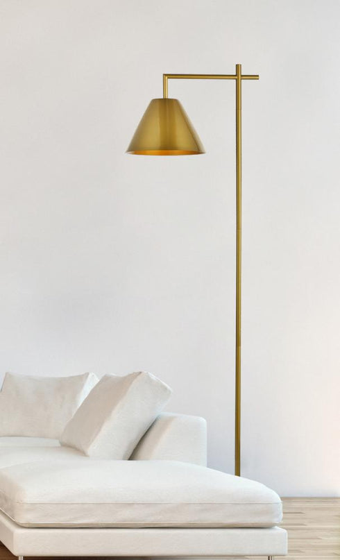 Elegant Lighting 1 Light Flos metal floor lamp in brass Model: LD5101FL21BR