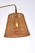 Elegant Lighting 1 Light Flos rattan bell shade floor lamp in brass Model: LD5102FL24BR