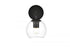 Elegant Lighting 1 Light Genesis 1 Light in Black and Clear Bath Sconce Model: LD7321W6BLK
