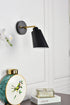 Elegant Lighting 1 Light Halycon 5 inch black and brass wall sconce Model: LD2354BK