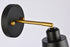 Elegant Lighting 1 Light Halycon 5 inch black and brass wall sconce Model: LD2354BK