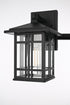 Elegant Lighting 1 Light Harley 10 inch Outdoor Wall sconce in Black in Black and Clear Finish Model: OD613W10BK