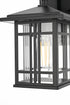 Elegant Lighting 1 Light Harley 12 inch Outdoor Wall sconce in Black in Black and Clear Finish Model: OD613W12BK