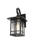 Elegant Lighting 1 Light Harley 12 inch Outdoor Wall sconce in Black in Black and Clear Finish Model: OD613W12BK