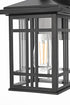 Elegant Lighting 1 Light Harley 13 inch Outdoor Wall sconce in Black in Black and Clear Finish Model: OD613W13BK