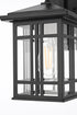 Elegant Lighting 1 Light Harley 14 inch Outdoor Wall sconce in Black in Black and Clear Finish Model: OD613W14BK