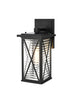 Elegant Lighting 1 Light Jada 12 inch Outdoor Wall sconce in Black in Black and Clear Finish Model: OD607W12BK