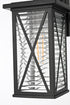 Elegant Lighting 1 Light Jada 12 inch Outdoor Wall sconce in Black in Black and Clear Finish Model: OD607W12BK