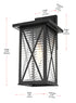 Elegant Lighting 1 Light Jada 15 inch Outdoor Wall sconce in Black in Black and Clear Finish Model: OD607W15BK