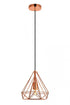 Elegant Lighting 1 Light Jago Collection Pendant D9.8 H9.8 Lt:1 in Copper Finish Model: LDPD2090