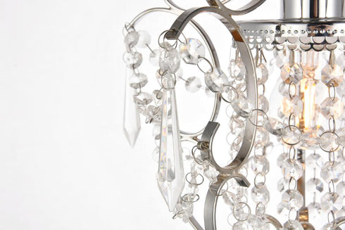 Elegant Lighting 1 Light Kirin Collection Pendant D11.3 H16.5 Lt:1 in Chrome Finish Model: LD5017D11C