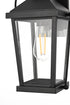 Elegant Lighting 1 Light Luz 14 inch Outdoor Wall sconce in Black in Black and Clear Finish Model: OD605W14BK