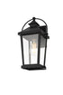 Elegant Lighting 1 Light Luz 14 inch Outdoor Wall sconce in Black in Black and Clear Finish Model: OD605W14BK