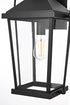 Elegant Lighting 1 Light Luz 20 inch Outdoor Wall sconce in Black in Black and Clear Finish Model: OD605W20BK
