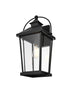 Elegant Lighting 1 Light Luz 20 inch Outdoor Wall sconce in Black in Black and Clear Finish Model: OD605W20BK