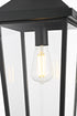 Elegant Lighting 1 Light Luz 21 inch Outdoor Pendant in Black in Black and Clear Finish Model: OD605H20BK