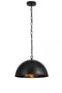 Elegant Lighting 1 Light Merce Collection Pendant D15 H10 Lt:1 in Vintage Black Finish Model: LD6013D15BK