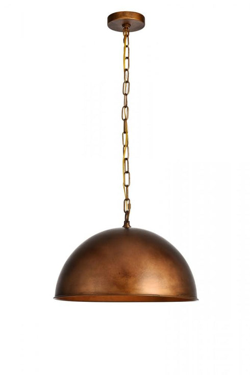 Elegant Lighting 1 Light Merce Collection Pendant D15 H10 Lt:1 in Vintage Black Finish Model: LD6013D15BK