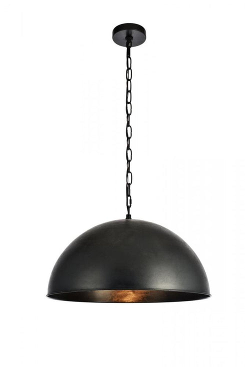 Elegant Lighting 1 Light Merce Collection Pendant D20 H12.75 Lt:1 in Vintage Black Finish Model: LD6013D20BK