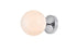 Elegant Lighting 1 Light Mimi six inch dual flush mount and bath sconce in black with frosted glass in Black and Frosted White Finish Model: LD2451BK