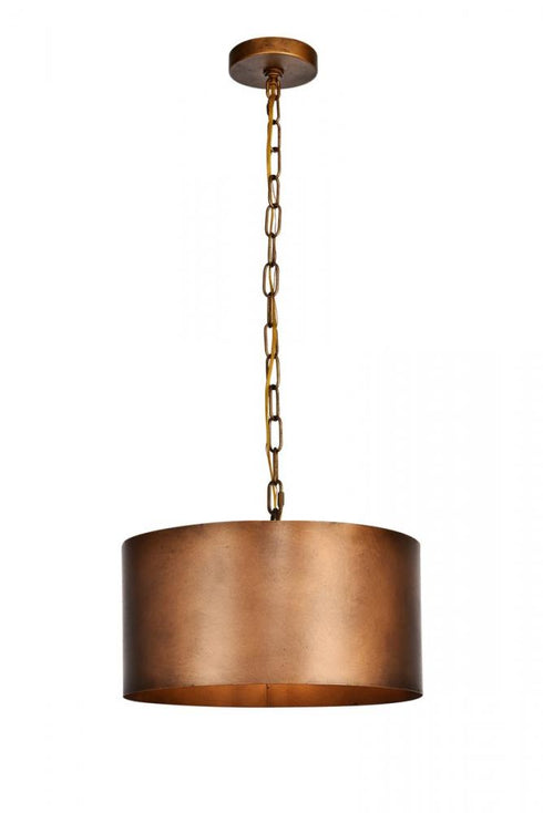 Elegant Lighting 1 Light Miro Collection Pendant D15 H9.25 Lt:1 in Vintage Black Finish Model: LD6015D15BK