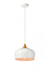 Elegant Lighting 1 Light Nora Collection Pendant D11.5 Inch H9 Inch Lt:1 frosted white and natural wood finish Model: LDPD2004
