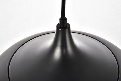 Elegant Lighting 1 Light Nora Collection Pendant D11.5 Inch H9 Inch Lt:1 in Black finish Model: LDPD2003